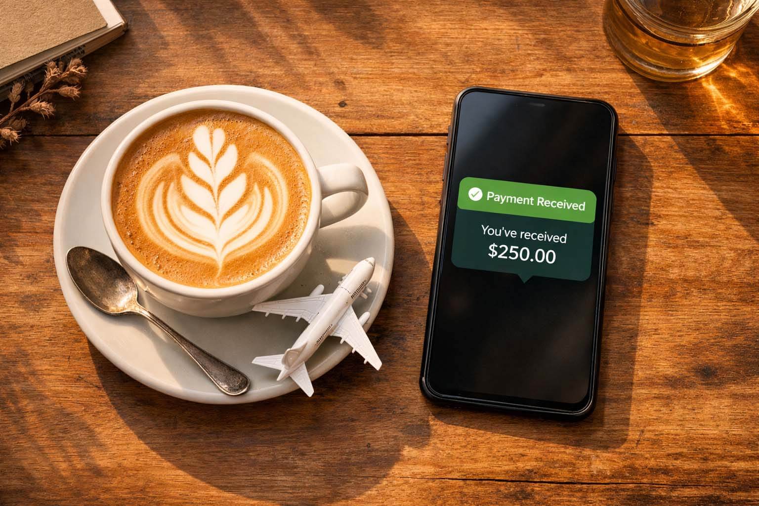 台南收購華航哩程:西門路實體門市,在地鄉親的安心選擇 - 第1張圖 台南古蹟風格背景與現代科技手機,螢幕顯示哩程入帳通知,背景模糊的華航飛機,象徵在地與國際接軌 / Tainan historic style background with modern tech phone, screen showing miles payment notification, blurred China Airlines plane in background, symbolizing local meeting international.